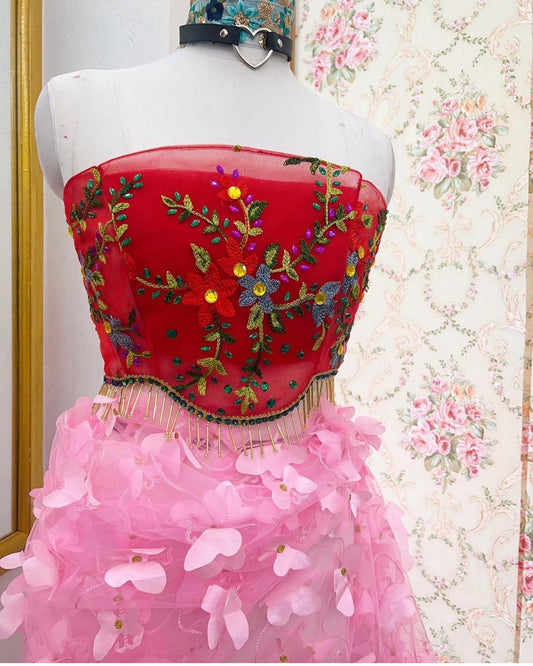 CUSTOM TOP 12 ROYAL EMBROIDERED CORSET