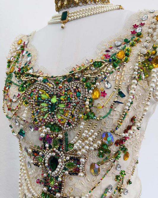 CUSTOM MADE VICTORIAN CREAME CORSET