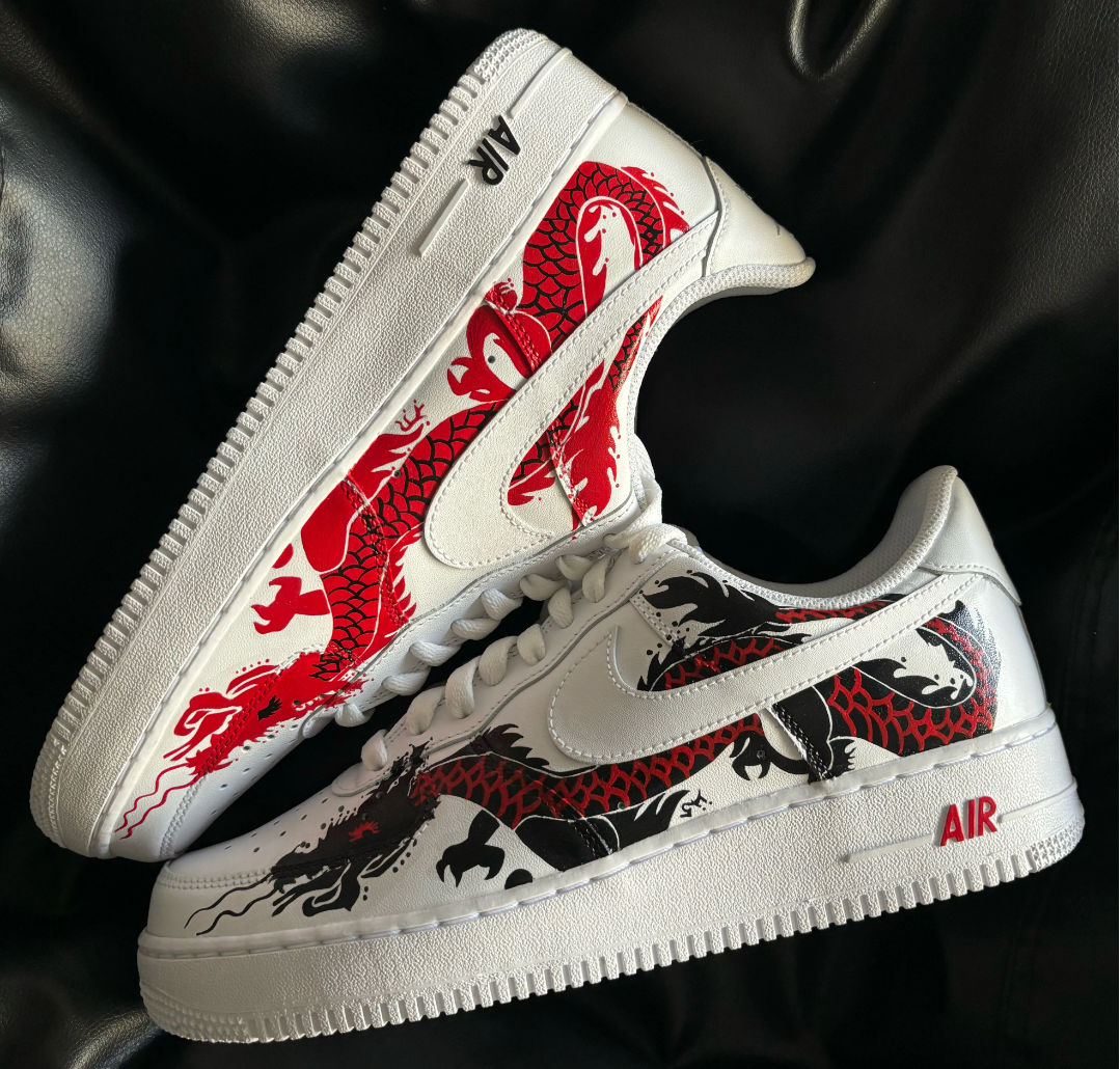 NIKE AIRFORCE 1 x MISMATCHED DRAGON