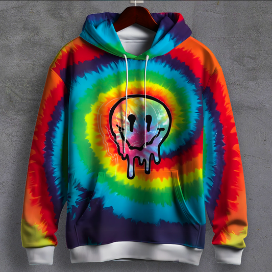 HAPPY DRIP PRINTED HOODIE