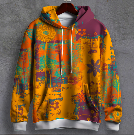 BOHO BLOOM PRINTED HOODIE