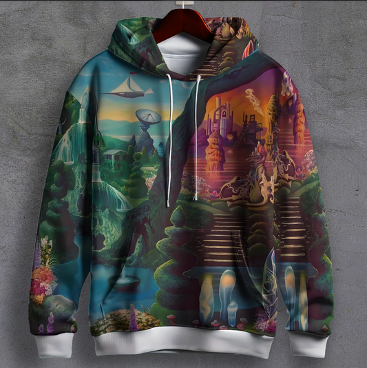 ETHEREAL VALLEY PRINTED HOODIE