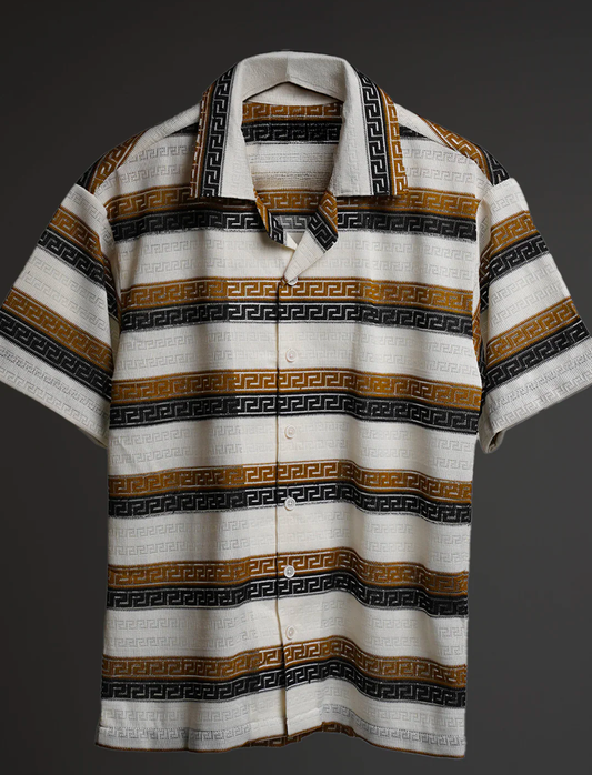 EBONY SANDS STRIPE KNITTED SHIRT