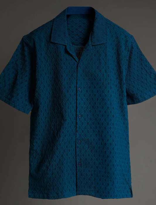 TWILIGHT BLUE KNITTED SHIRT