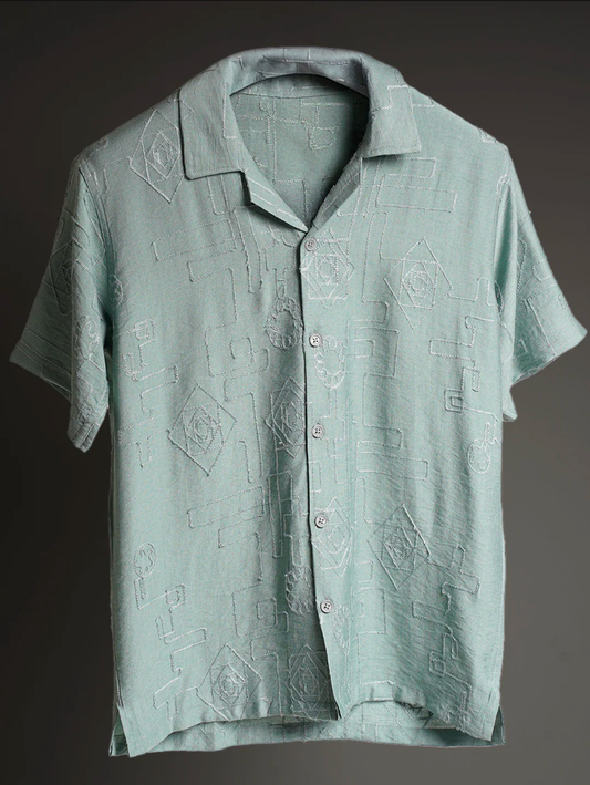 LEAFY LUXE KNITTED SHIRT