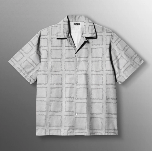 WHITE BOXED FURR KNITTED SHIRT