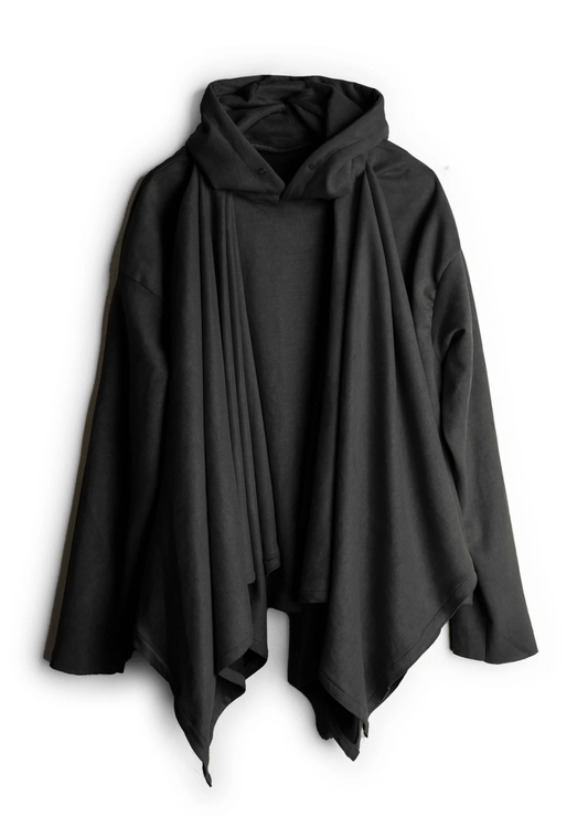 CUSTOM SHAWL DRAPED HOODIE